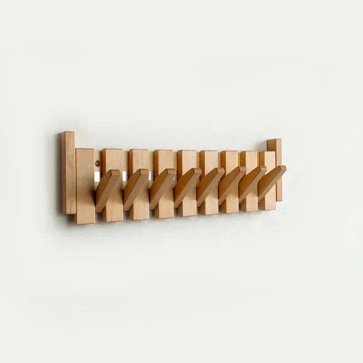 Piano Key Wall Coat Rack with Multiple Hooks – Solid Wood Musical Design for Entryway, Hallway & Bedroom | Space-Saving Hanger | Thomler