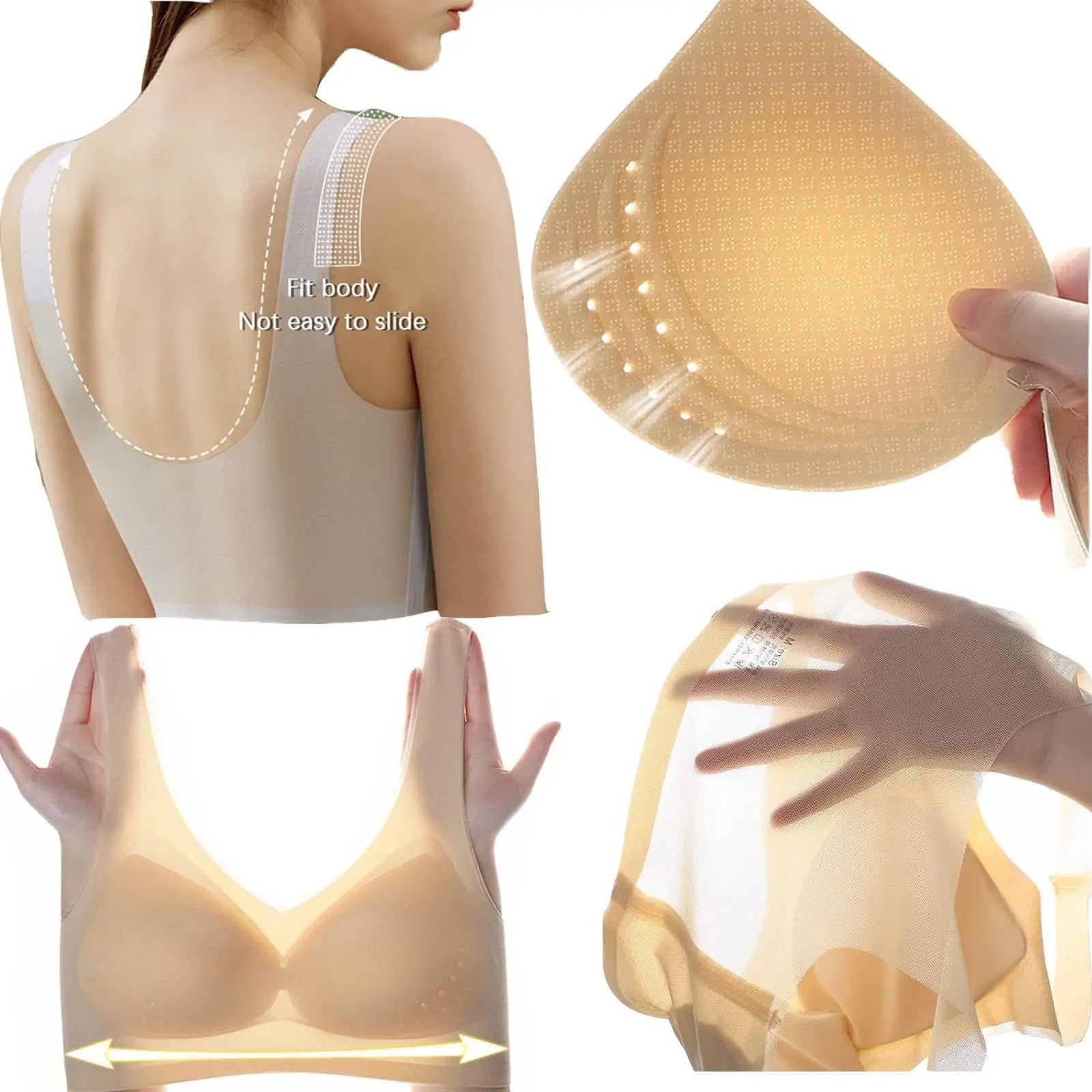 Wireless Cooling Comfort Bra – Breathable Seamless Support with Lymphatic Wellness Technology for Women | Thomler