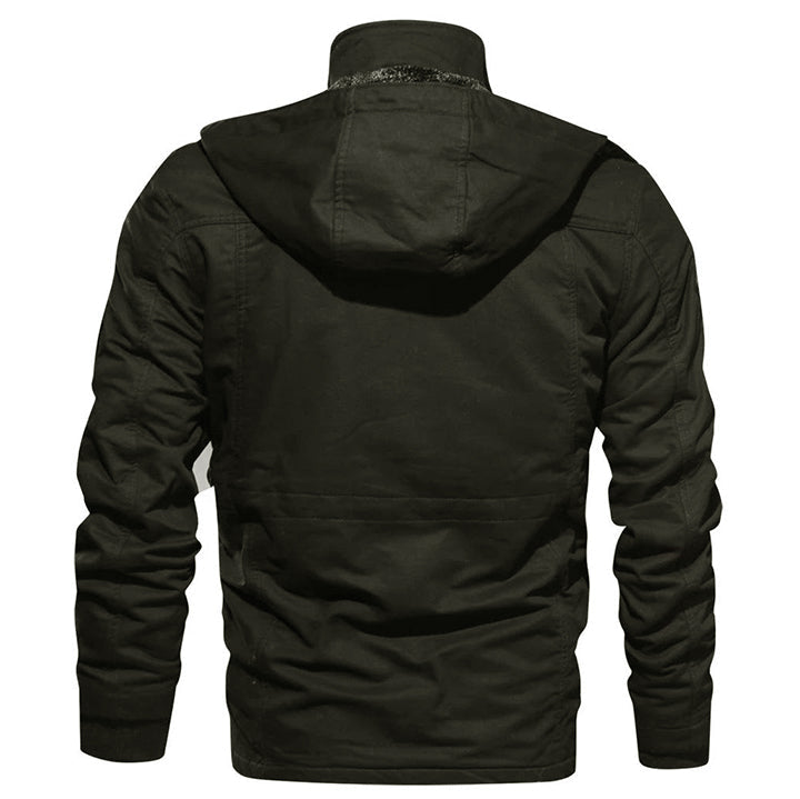 Men's Hooded Field Jacket – Durable Water-Resistant Coat with Removable Hood for Outdoor Adventures | Thomler