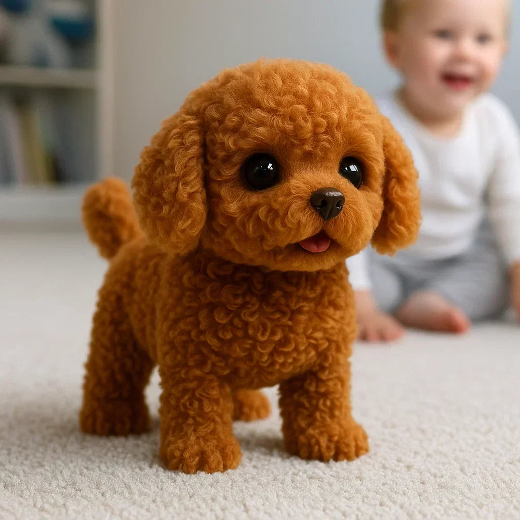 Robot Dog Plush Interactive 17.0 cm Walking Barking Touch Sensor Companion Toy Gift | Thomler