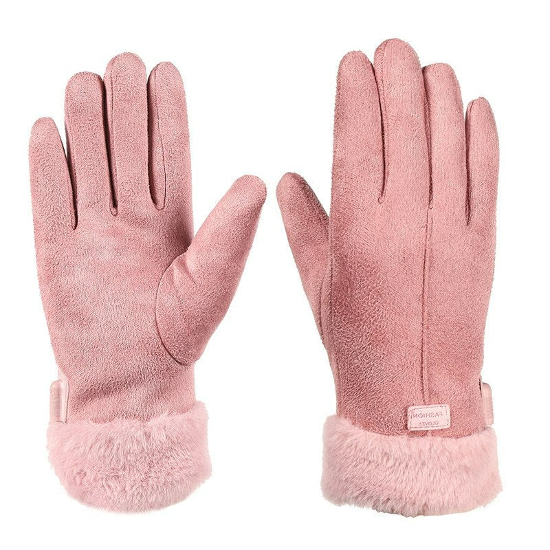 Insulated Windproof Gloves with Smart Fingertips for Women | Touch-Compatible Hand Warmers for Cold Weather Commutes Outdoor Activities Dail | Thomler