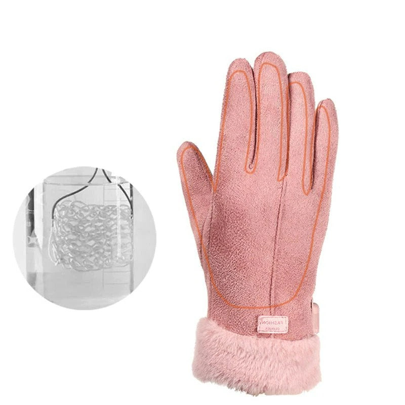 Insulated Windproof Gloves with Smart Fingertips for Women | Touch-Compatible Hand Warmers for Cold Weather Commutes Outdoor Activities Dail | Thomler