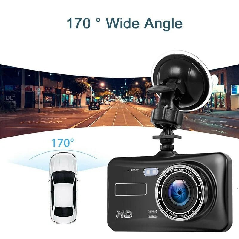 Dual-Camera Vehicle Recording System with Night Vision & Wide-Angle Coverage for Front and Rear | Thomler