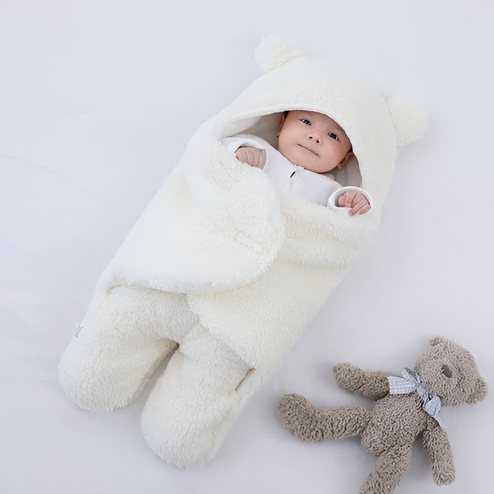 Soft Infant Wrap Blanket for Newborns & Toddlers – Machine Washable Cozy Swaddle for Crib, Stroller & Travel – 4 Colors | Thomler