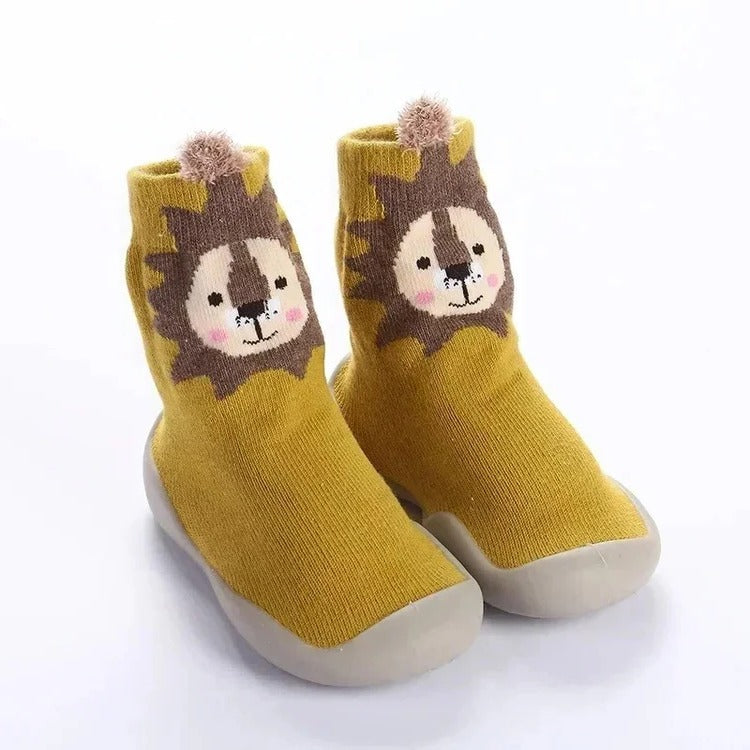 Toddler Grippy Slipper Socks with Anti-Slip Soles & Animal Prints for Boys & Girls Infants & Toddlers Indoor Home Wear | Thomler
