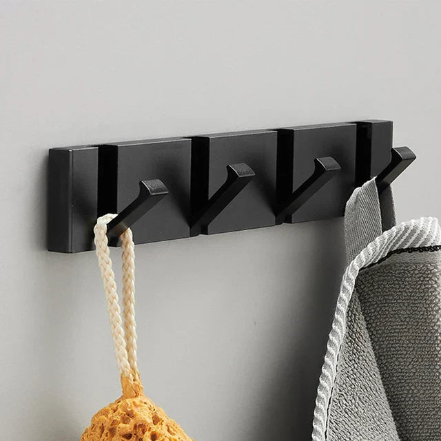 Space-Saving Folding Wall Hook | Stainless Steel Heavy Duty Coat Hook for Bathroom Towels, Bedroom Closet & Entryway | Modern Minimalist | Thomler