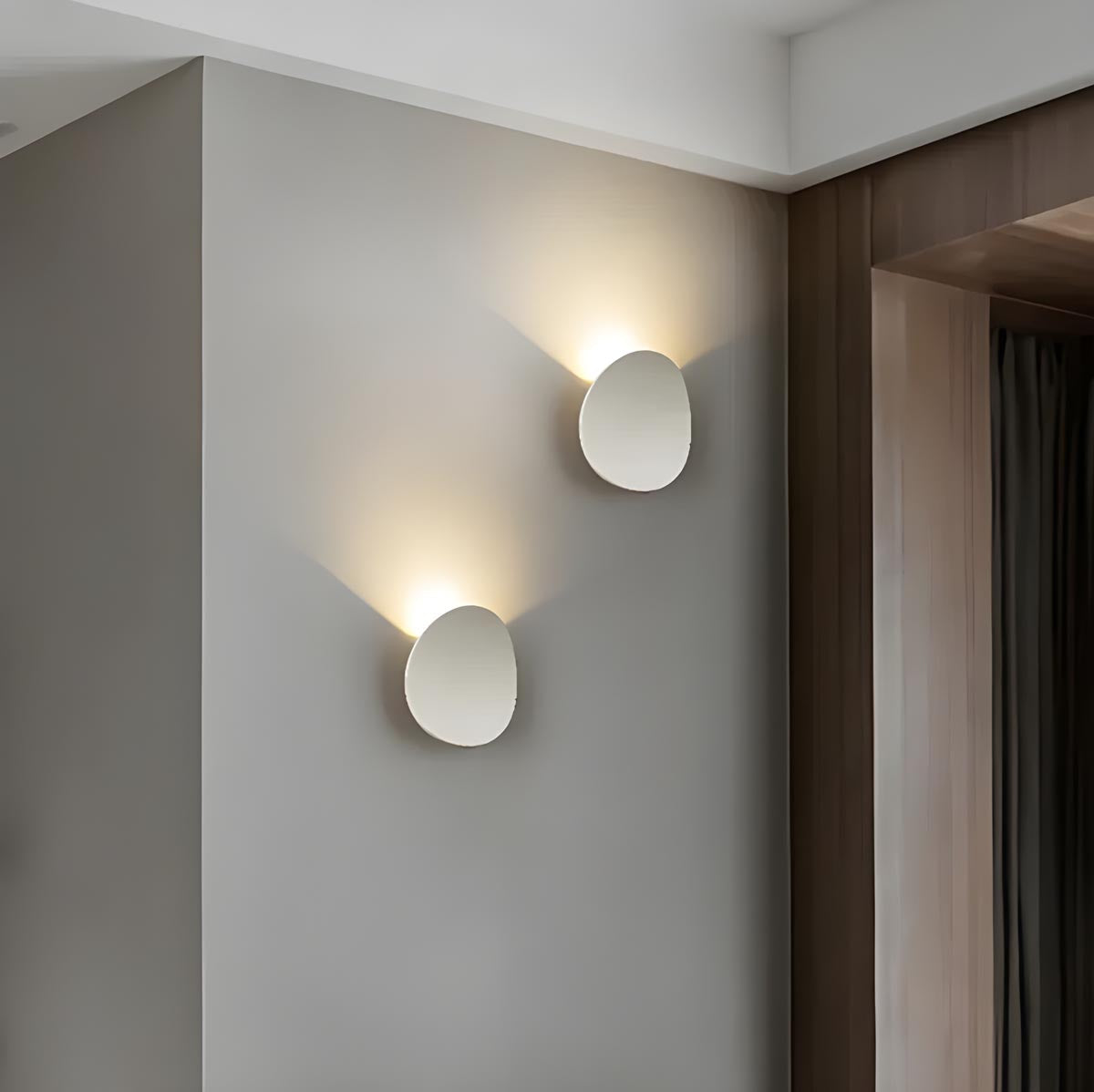 Wall Lamp Metal LED Warm Light Black Interior Hallway Bedroom Ambient Lighting Set Of 4 | Thomler