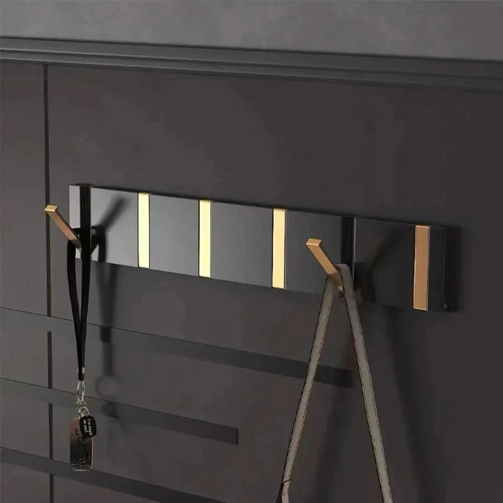 Wall Hook Aluminum Foldable Black Space Saving Bathroom Entryway Coat Towel Bag Holder Minimalist Wall Mounted Storage Hook | Thomler