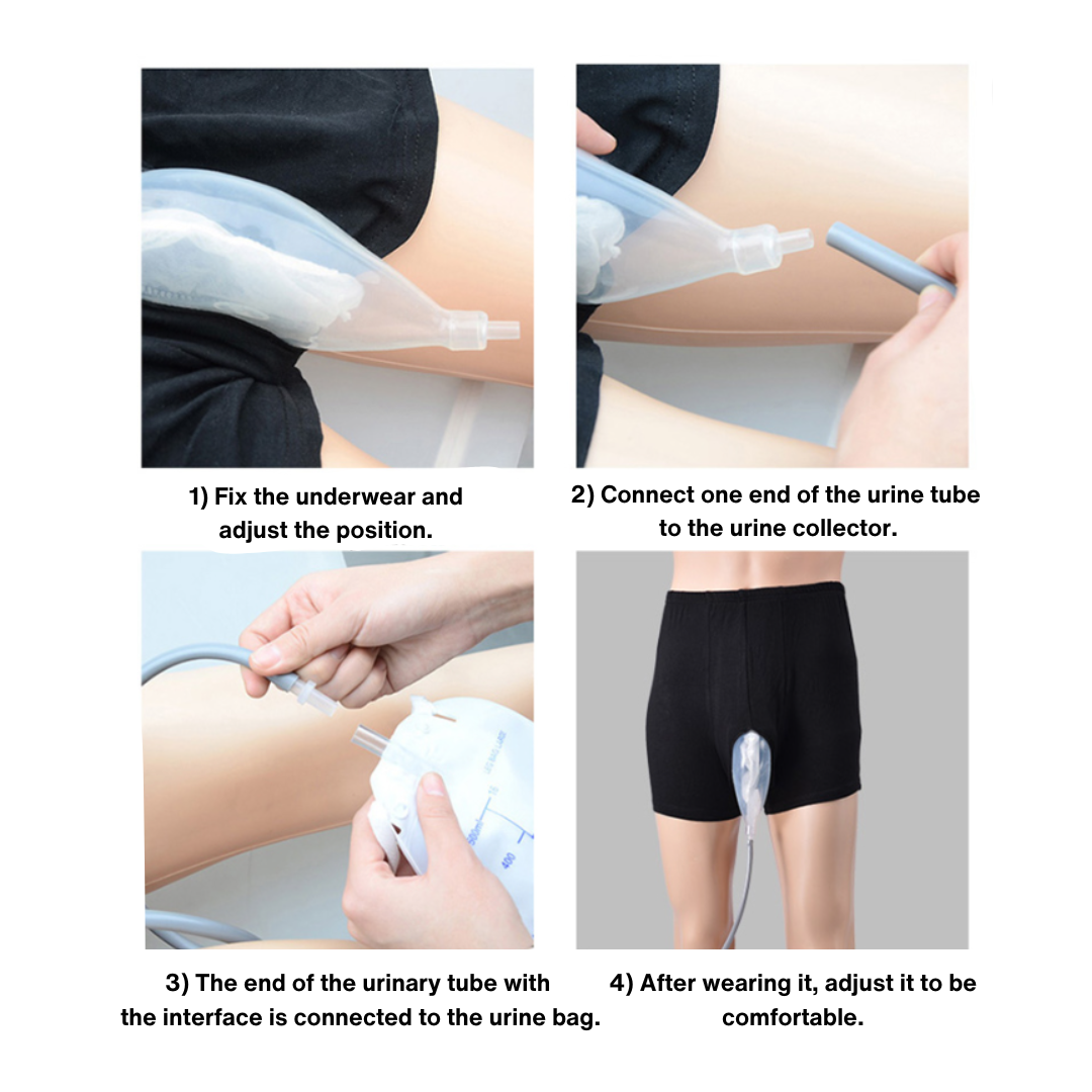 Washable Incontinence Underwear for Seniors with Built-In Collection Pouch – Discreet Adult Urinary Aid for Men & Women | Thomler