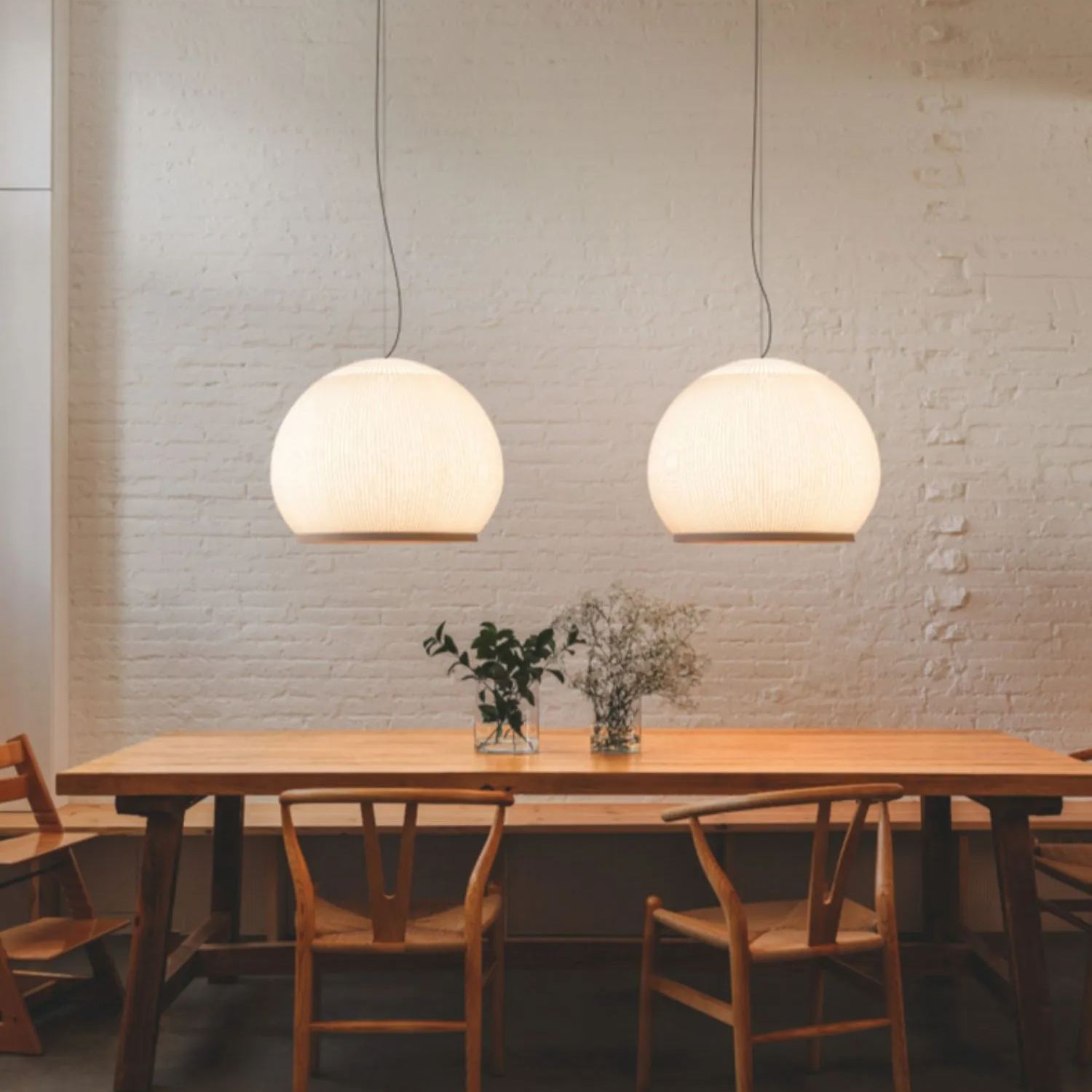 Pendant Light 45.0 cm 17.7" Lycra Beige Dining Room Scandinavian Hanging Ceiling Lamp | Thomler