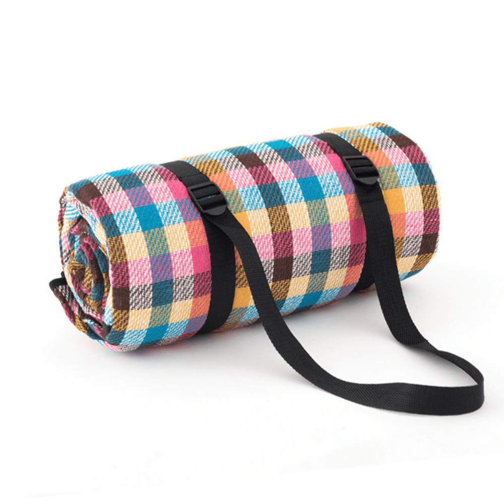 Foldable Waterproof Outdoor Picnic Blanket with Cushioned Padding & Carry Strap for Beach Park Camping | Thomler