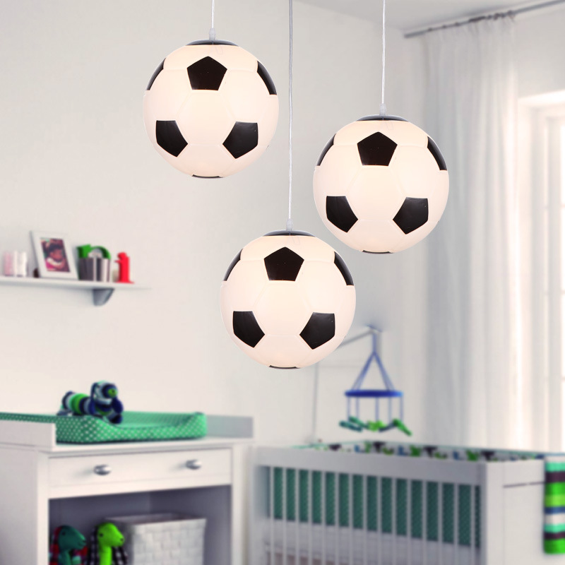 Ceiling Light Glass 30.0 cm Sports Design Children's Bedroom LED Lighting Dimmable Football Basketball Room Lamp | Thomler