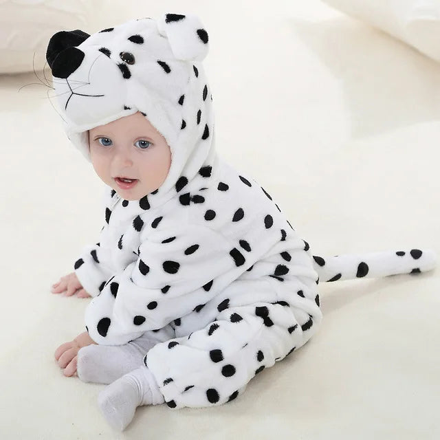 Soft Baby Animal Onesie Costume with Hood – Full-Zip Fleece Outfit for Infants & Toddlers – Home, Playdates & Photo Ops | Thomler