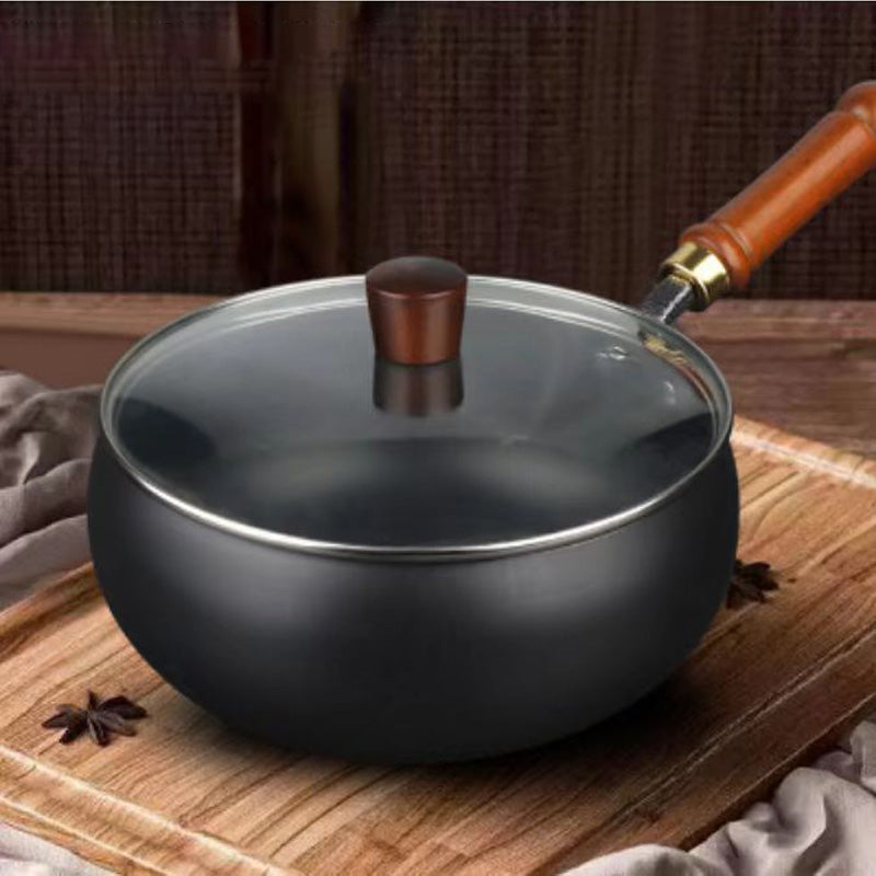 Wok Pan Cast Iron 30.0 cm Heavy-Duty Cooking For Stir-Fry Sauté Simmer | Thomler
