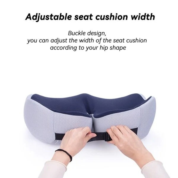 Memory Foam Seat Cushion with Tailbone Cutout for Office Chair, Car & Wheelchair – Ergonomic Support for Lower Back & Hip Pain Relief | Thomler