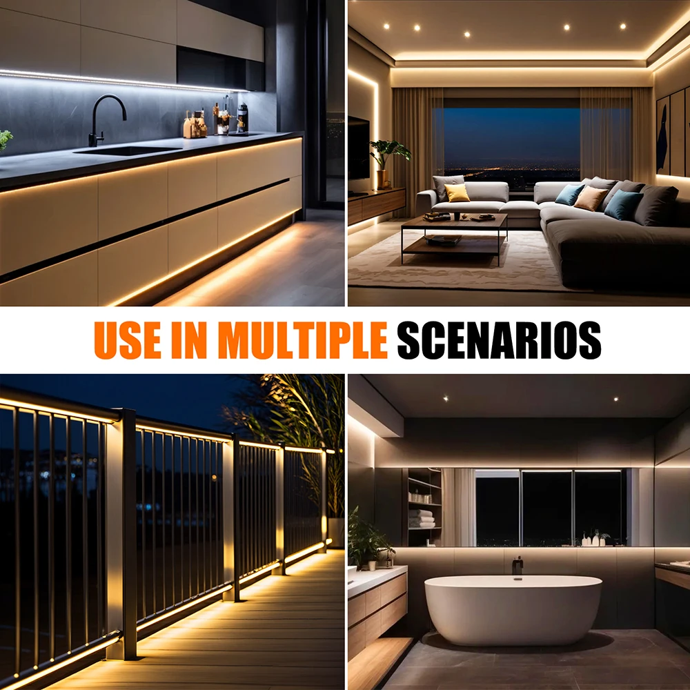 Bendable LED Strip Light Bar with Smooth Neon Glow – Warm or Neutral White | Thomler