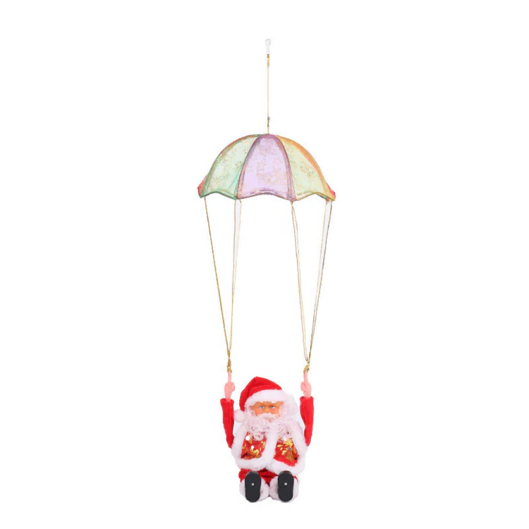 Motorized Santa Ladder Climber with Music & LED Lights – Battery-Powered Animated Christmas Decoration for Home Mantel Table Shelf Holiday | Thomler