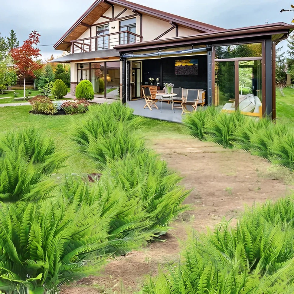 Outdoor Faux Fern Bush – Weatherproof Synthetic Greenery for Porch, Patio & Yard Decor | Thomler