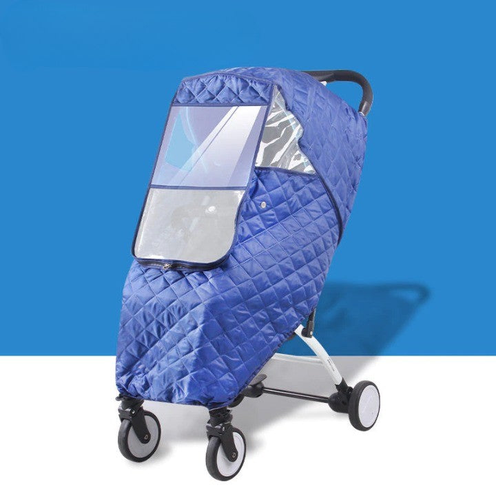 Weather Shield Stroller Cover for Rain & Wind – Clear View Window, Universal Fit Carriage Protector | Thomler