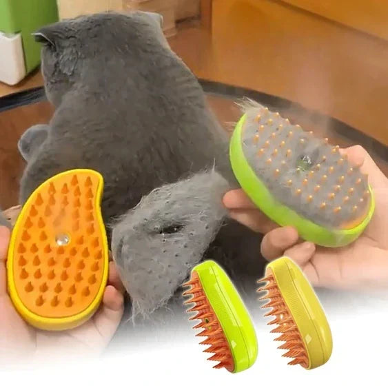 USB Rechargeable Cat & Dog Grooming Comb with Gentle Vapor Technology for Shedding & Detangling | Pet Brush for Cats Dogs Small Animals | An | Thomler