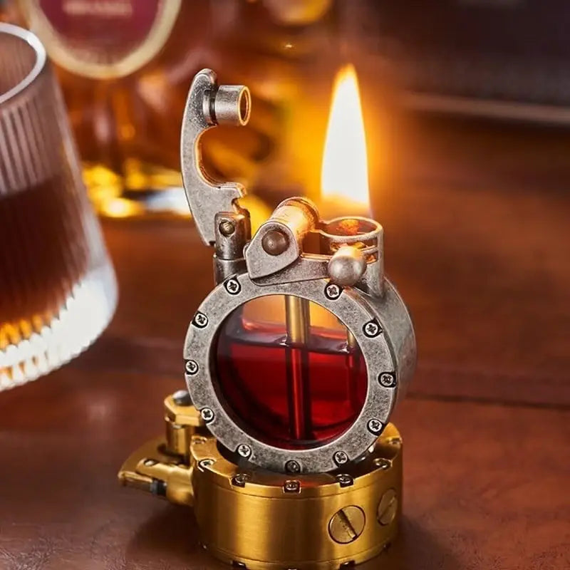 Classic See-Through Fuel Lighter with Metal Construction for Everyday Use and Collecting | Thomler