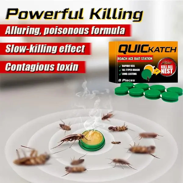 Roach Gel Bait Station Trap for Kitchen Home Pest Control Colony Elimination Insect Killer Indoor Outdoor Use Effective Cockroach Exterminat | Thomler