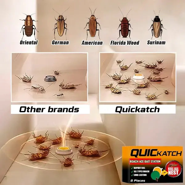 Roach Gel Bait Station Trap for Kitchen Home Pest Control Colony Elimination Insect Killer Indoor Outdoor Use Effective Cockroach Exterminat | Thomler