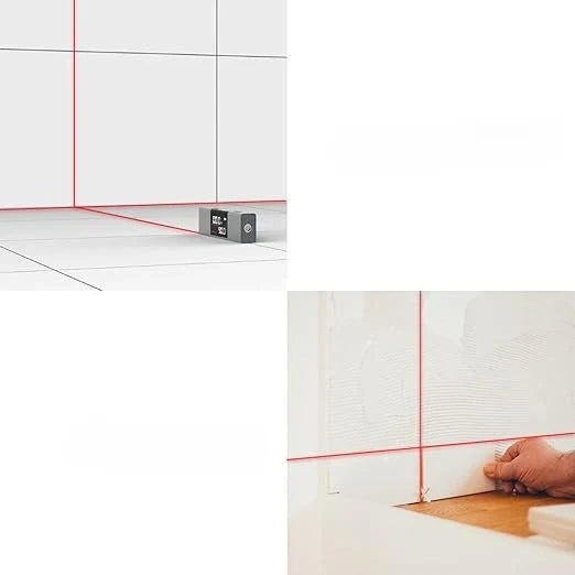 USB Rechargeable Cross Line Laser Tool with Digital Display for Home DIY Tile Installation Floor Leveling Wall Mounting Projects | Thomler