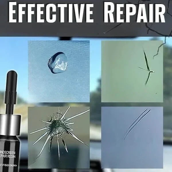 Windshield Crack Repair Kit DIY Auto Glass Chip Fix Tool for Car Window Home Clear Resin Adhesive System | Thomler