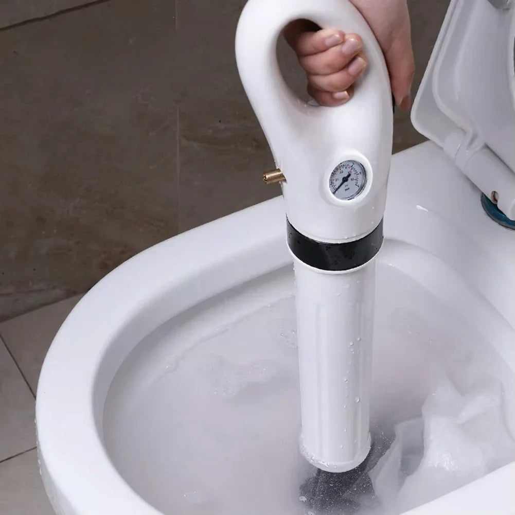Pneumatic Drain Blaster Tool with Multiple Attachments for Toilets, Sinks & Tubs – Air-Powered Unclogger Kit for Home Plumbing Maintenance | Thomler