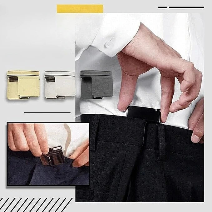 Clip-On Waist Cinch for Pants, Jeans & Trousers – No-Belt Waistband Tightener, Adjustable Fit Fastener for Men & Women | Thomler