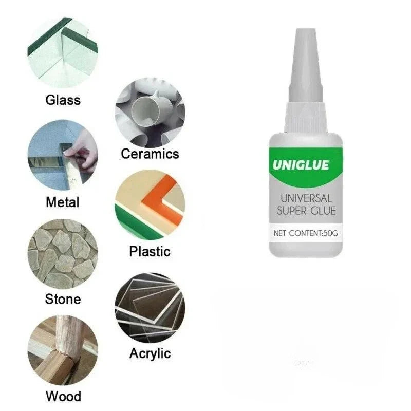 Industrial-Strength Adhesive for Glass, Ceramic, Plastic, Leather & More – Fast-Drying All-Purpose Bonding Solution for Household Repairs | Thomler