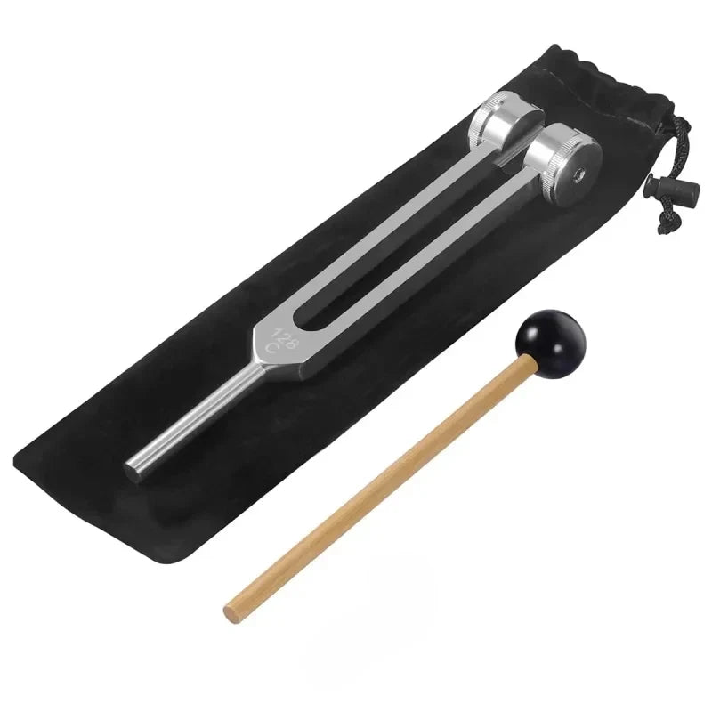 128Hz Tuning Fork for Stress Relief, Meditation, and Muscle Relaxation | Precision Sound Healing Tool for Mind and Body | Thomler