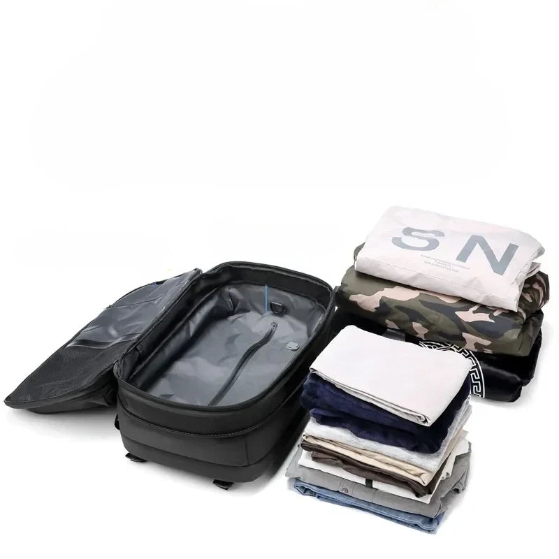 Space-Saving Vacuum Backpack with Built-In Compression System for Travel, Camping & Weekend Trips | Thomler