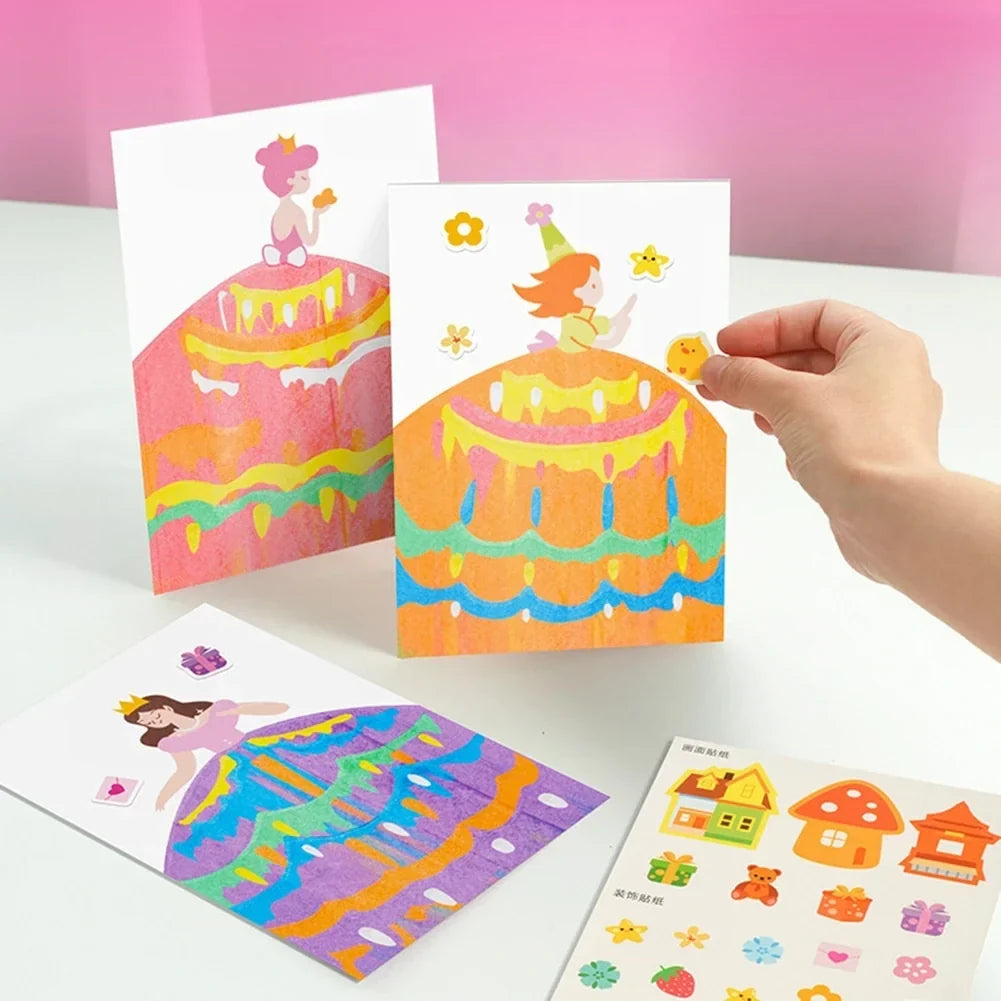 Kids Rainbow Scratch Art Kit with Squeeze Pens & Reveal Cards for Creative Screen-Free Play | Thomler