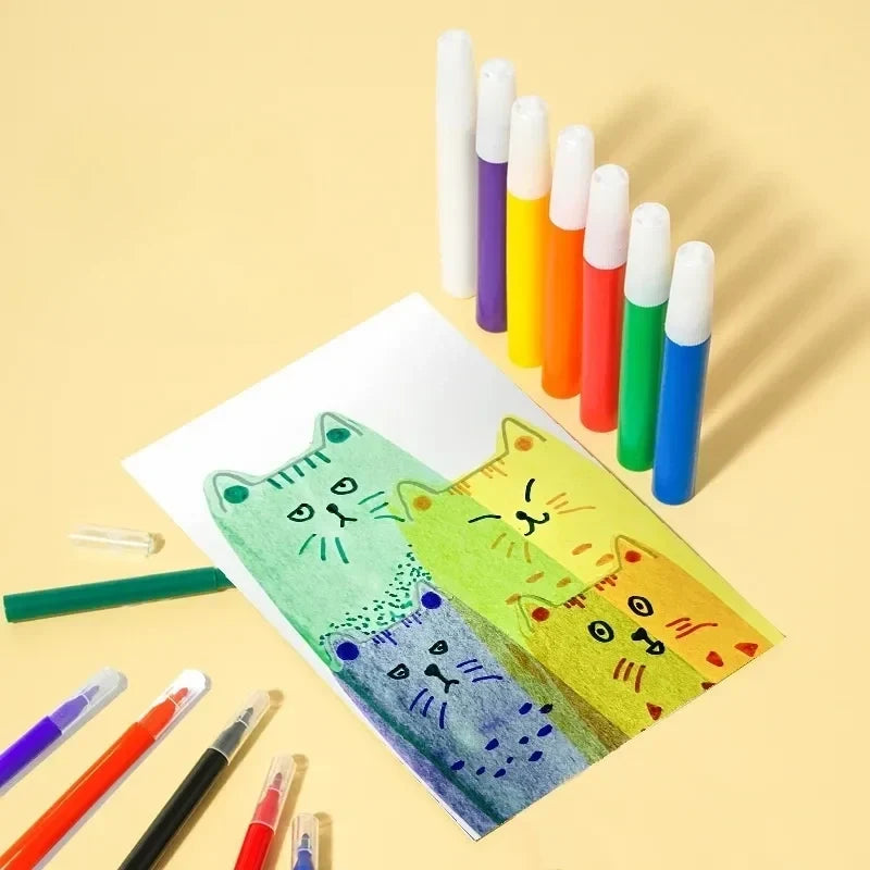Kids Rainbow Scratch Art Kit with Squeeze Pens & Reveal Cards for Creative Screen-Free Play | Thomler