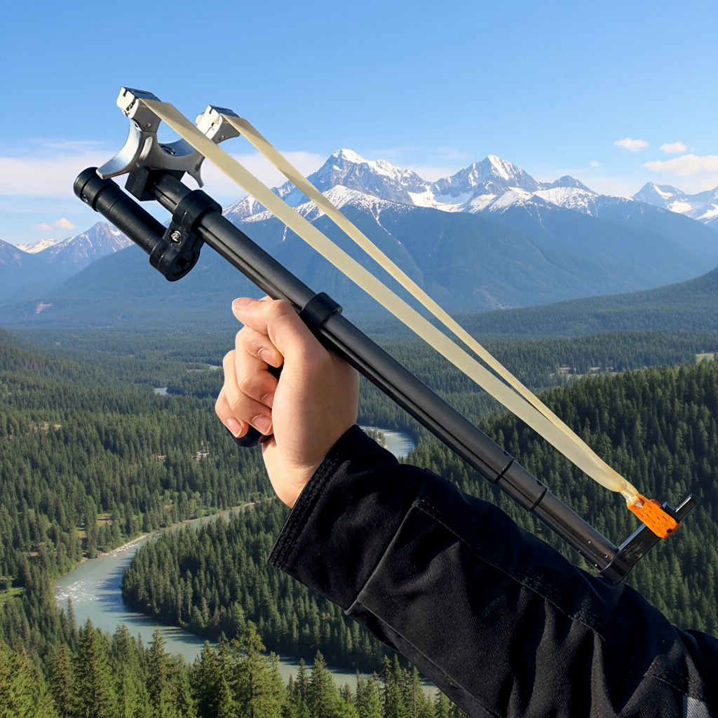 Adjustable Precision Slingshot with Laser Sight & Telescoping Handle for Target Shooting & Outdoor Recreation | Thomler