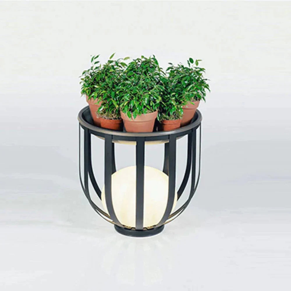 Outdoor Solar Flower Stand Light Aluminum 22 in Medium 37 in Large Garden Patio Pathway Decorative LED | Thomler