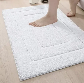 Soft Microfiber Bath Mat with Non-Slip Backing for Shower & Bathroom Safety | Thomler