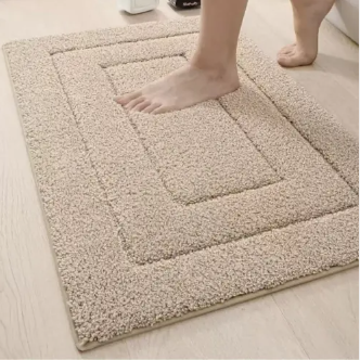 Soft Microfiber Bath Mat with Non-Slip Backing for Shower & Bathroom Safety | Thomler