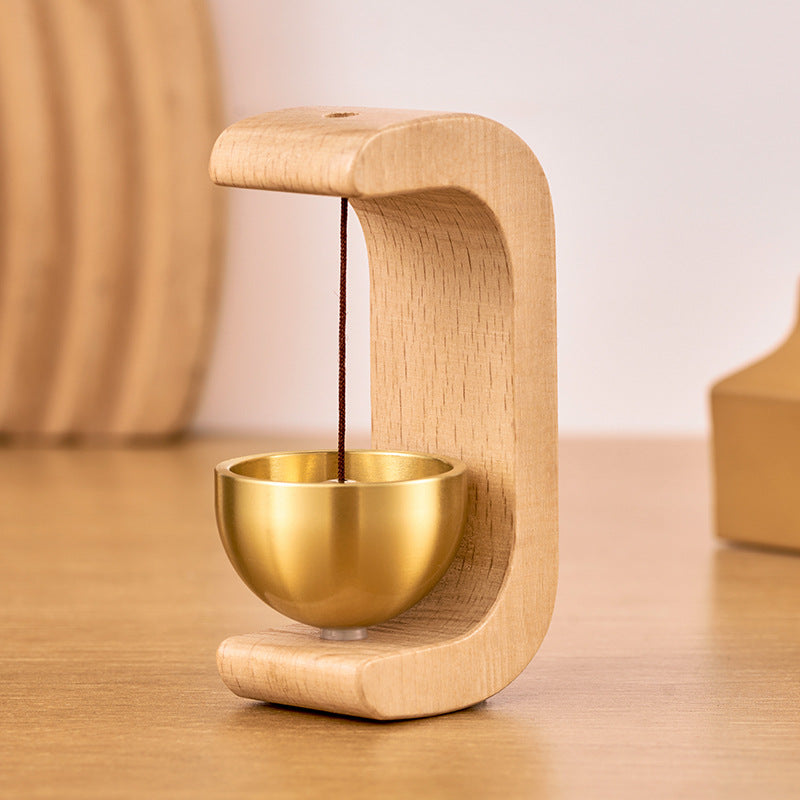 Windspiel Holz mit magnetischer Klangschale
