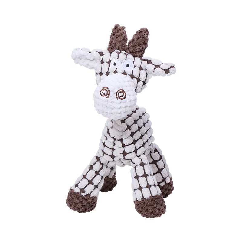 Heavy-Duty Plush Dog Toy with Squeaker for Aggressive Chewers | Durable Stuffed Animal Chew Toy for Large Dogs | Anxiety Relief Pet Toy | Thomler
