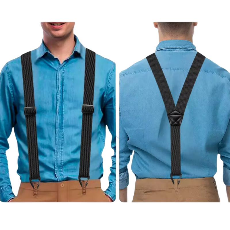 Adjustable Work Suspenders with Metal Clips – X-Back & Y-Back Designs for Men | Thomler