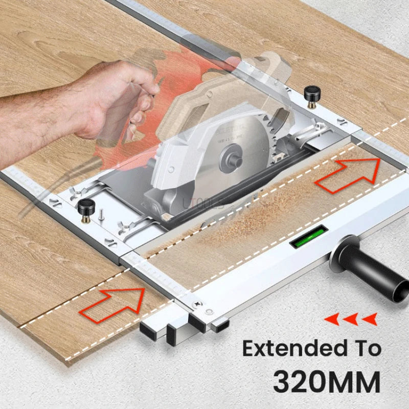 Stainless Steel Edge Guide for Woodworking | Dual Ruler with Quick-Release Clamp for Accurate Straight Cuts & Rip Cuts | Thomler
