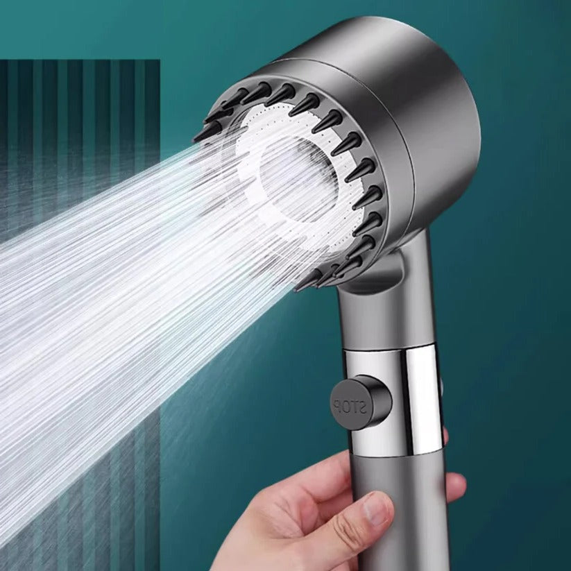 Filtered Rainfall Showerhead with Pressure Boost & Water-Saving Flow Control for Bathroom | Thomler