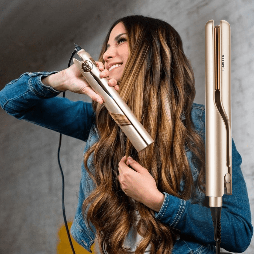 Dual-Function Hot Styling Iron for Curls & Straightening – Quick Heat Tech for Smooth Finish | Thomler