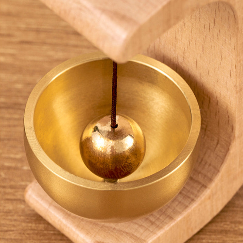 Windspiel Holz mit magnetischer Klangschale