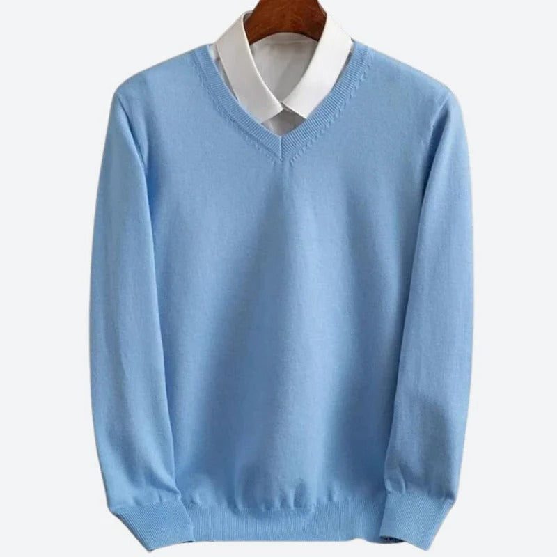Men's Premium Cashmere Pullover Sweater – Ultra-Soft Knit for Cold Weather Comfort | Classic Crew Neck Style for Everyday Wear | Thomler