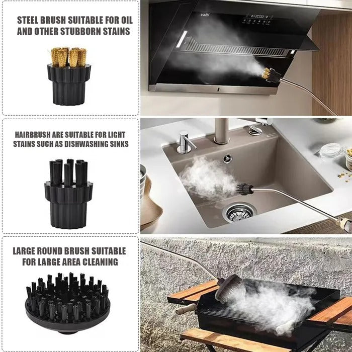 High-Pressure Steam Cleaner 2500W 221°F with 5 Brush Heads 6-Speed Adjustable for Home Kitchen Bathroom Car Furniture Appliances Deep | Thomler