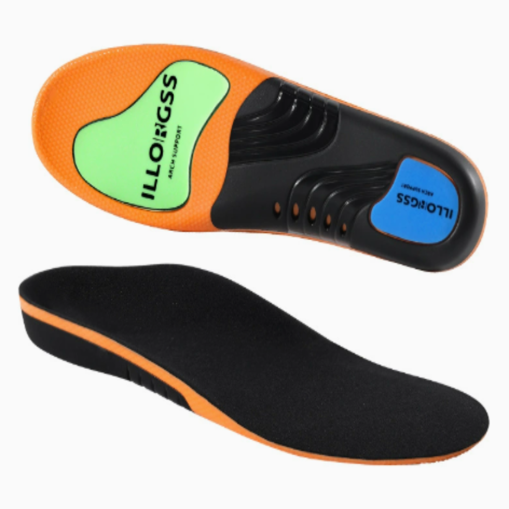 Cushioned Orthotic Inserts with Elevated Midfoot Support for Sneakers and Work Shoes | Thomler